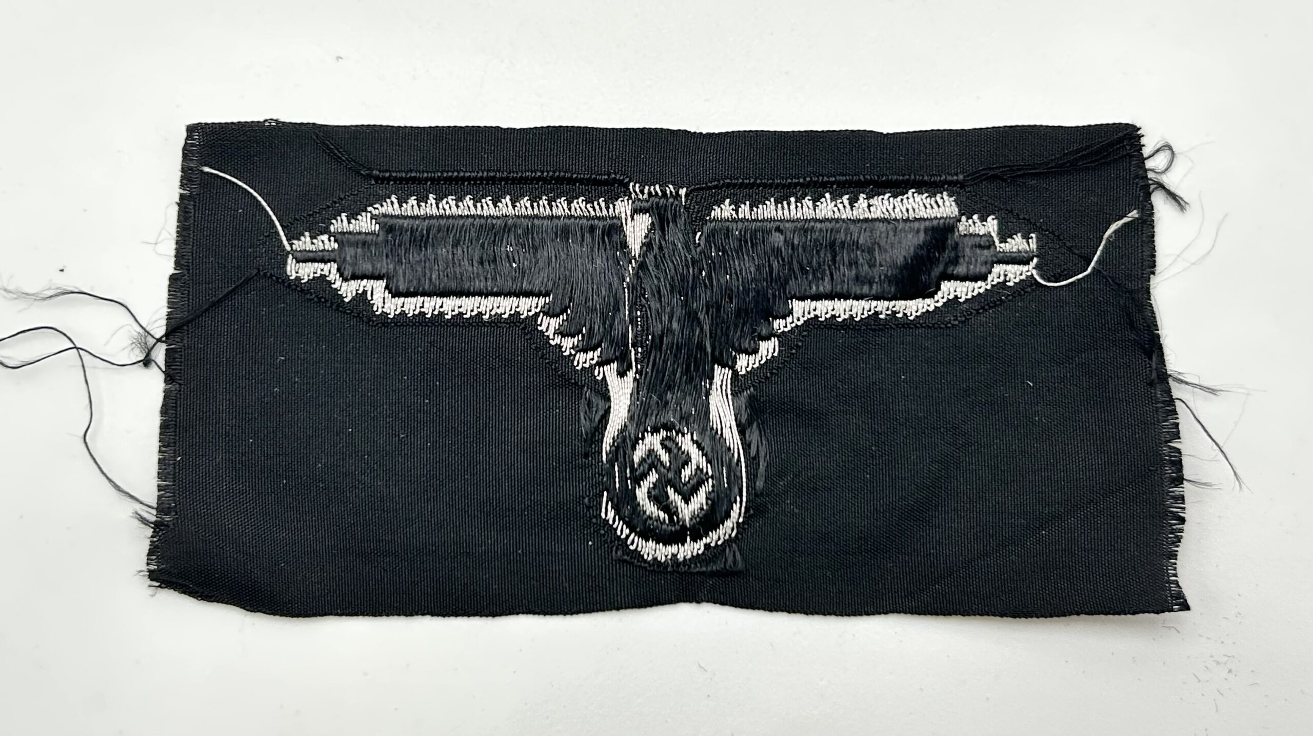 RARE Waffen-SS Officer 'Flatwire' Sleeve Eagle - (Unissued) - Image 3