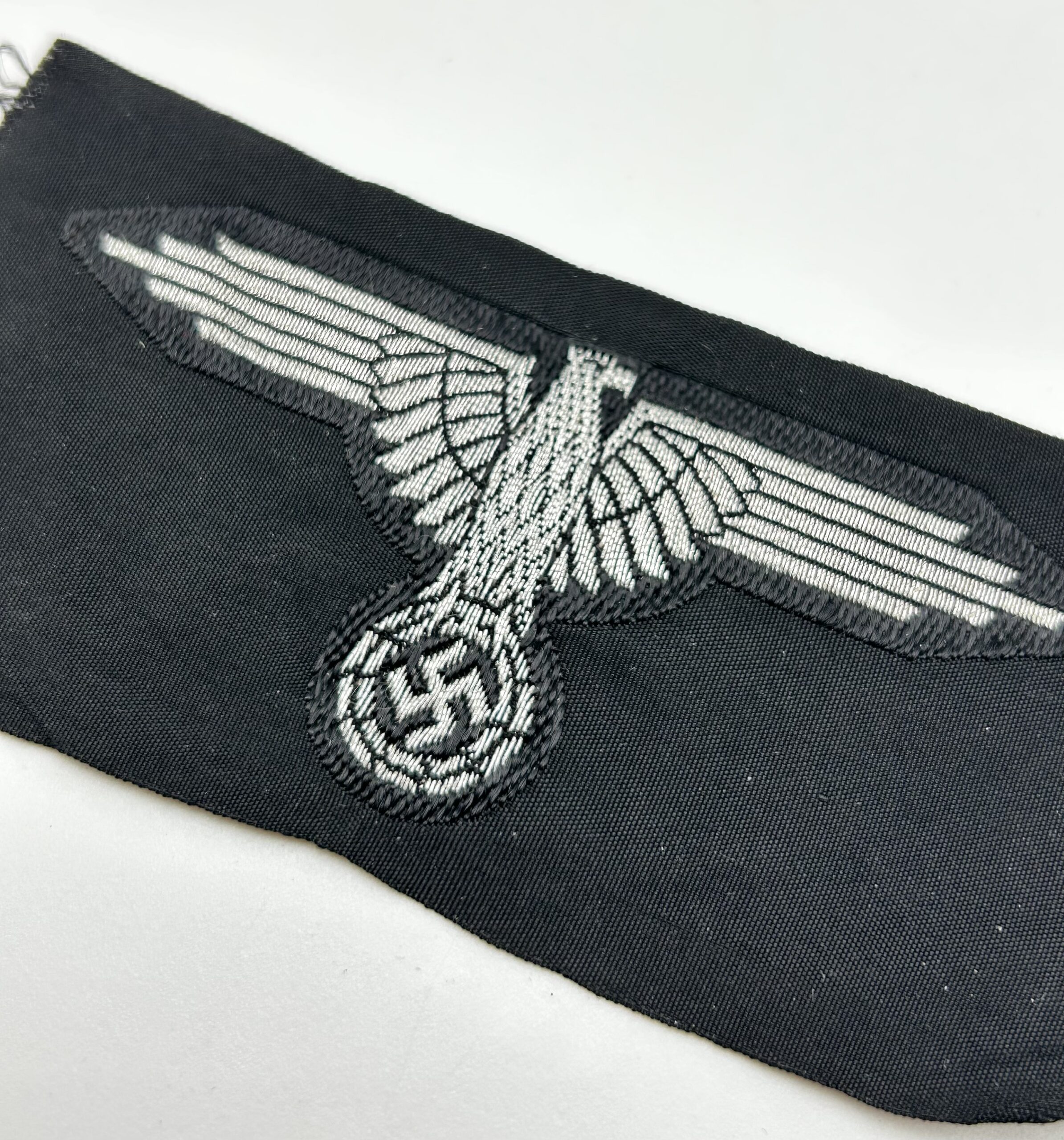 RARE Waffen-SS Officer 'Flatwire' Sleeve Eagle - (Unissued) - Image 2