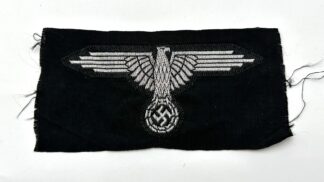 RARE Waffen-SS Officer 'Flatwire' Sleeve Eagle - (Unissued)