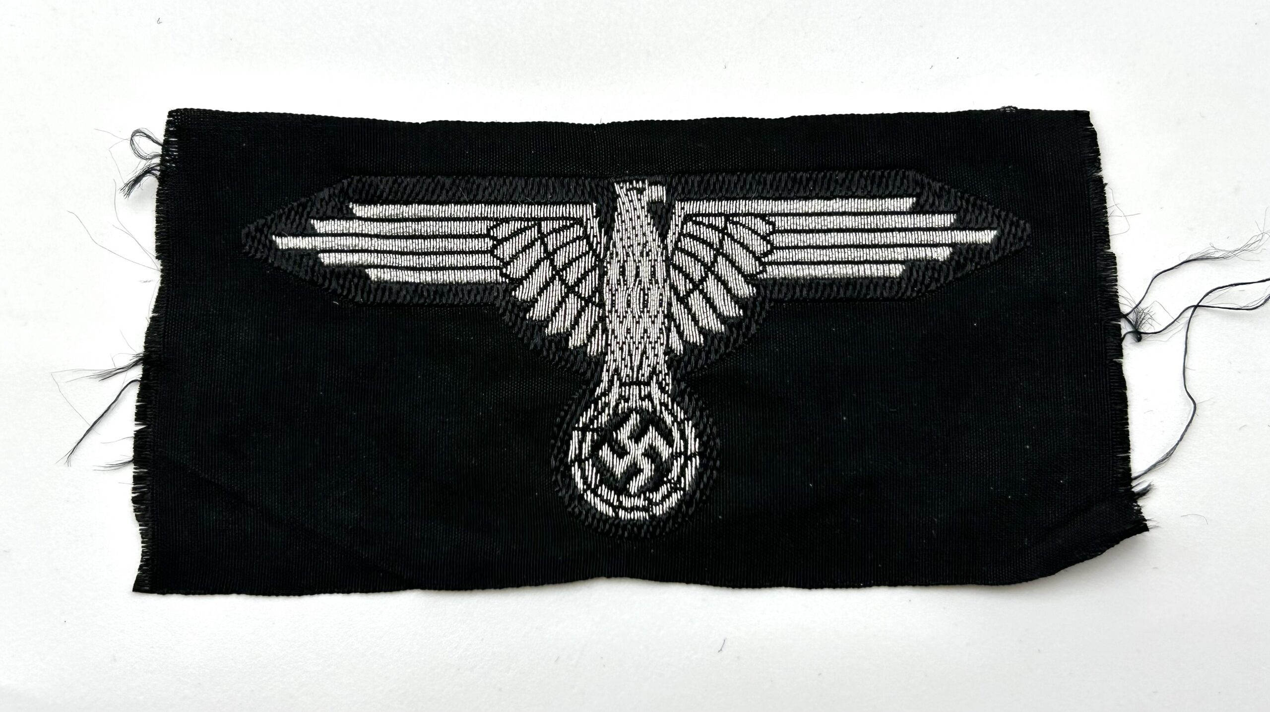 RARE Waffen-SS Officer 'Flatwire' Sleeve Eagle - (Unissued)