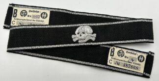 RARE SS-Totenkopf “Oberbayern” Officer Cufftitle w/ RZM Tags